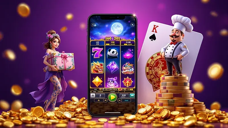 Layar slot bertema fantasi dengan gulungan permainan